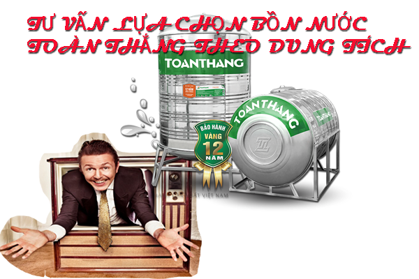 Kinh nghiệm chọn mua bồn nước Toàn Thắng theo dung tích
