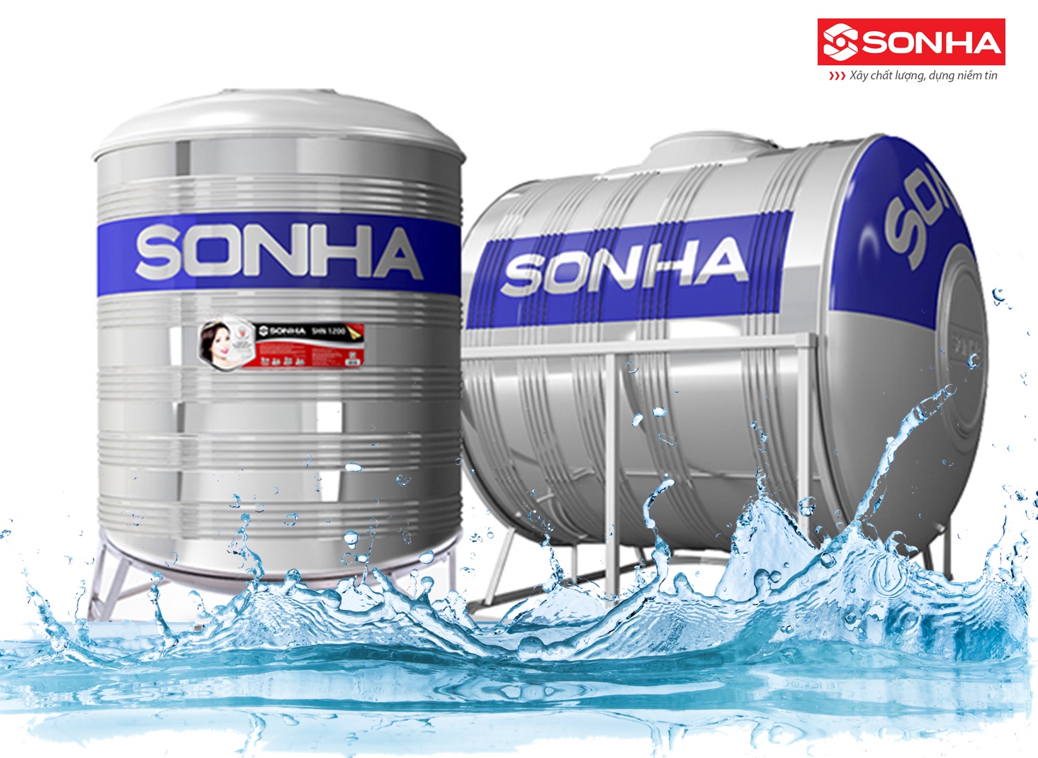 Bồn nước Sơn Hà 1500L Được Nhiều Gia Đình Chọn Lựa