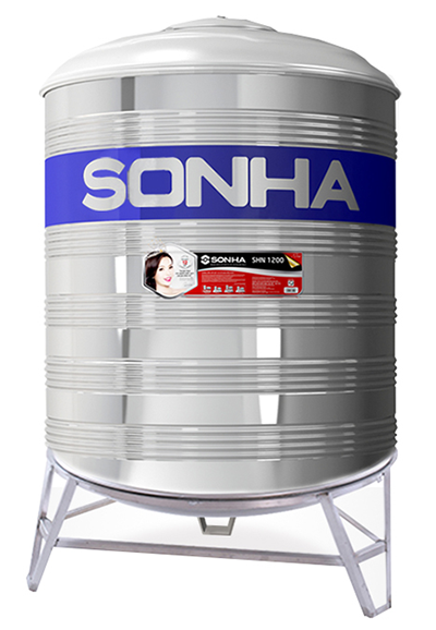 Thông tin về sản phẩm bồn nước Sơn Hà 3000L inox đứng