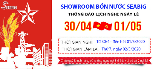 Shoroom bồn nước SEABIG thông báo nghỉ lễ 30/4 - 01/5/2020