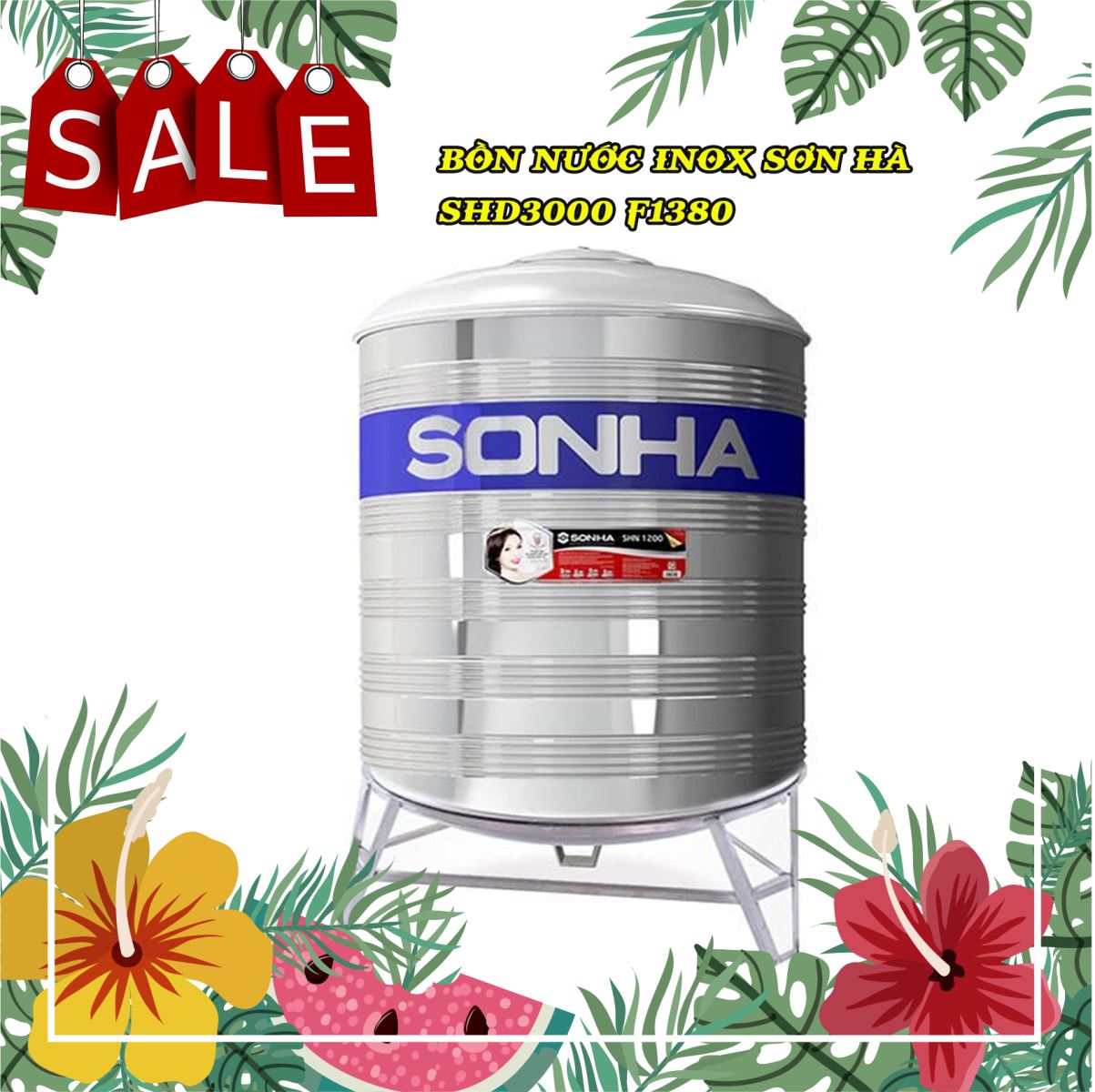 Review bồn nước Sơn Hà 3000 lít SHD3000 F1380 từ A-Z