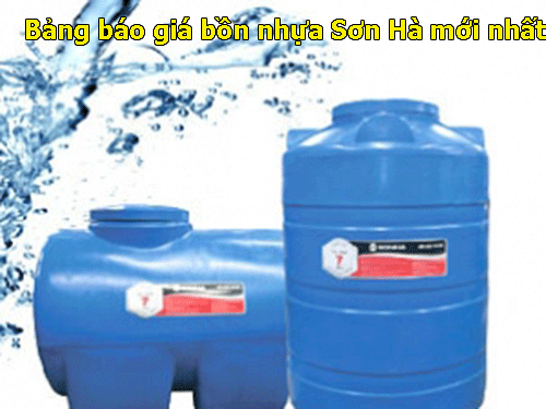 Bảng báo giá bồn nhựa Sơn Hà mới nhất trong tháng 11 - 2017