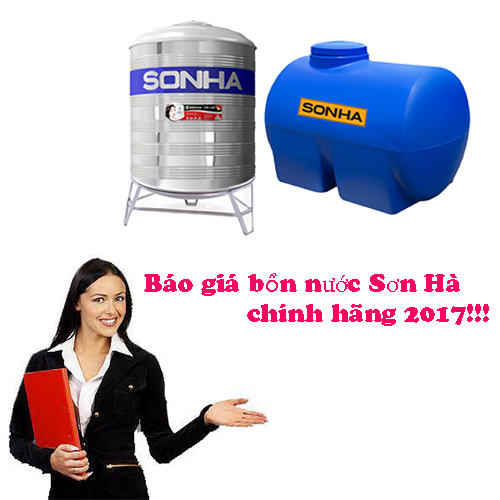 Báo giá bồn nước Sơn Hà 2000L chính hãng 2017
