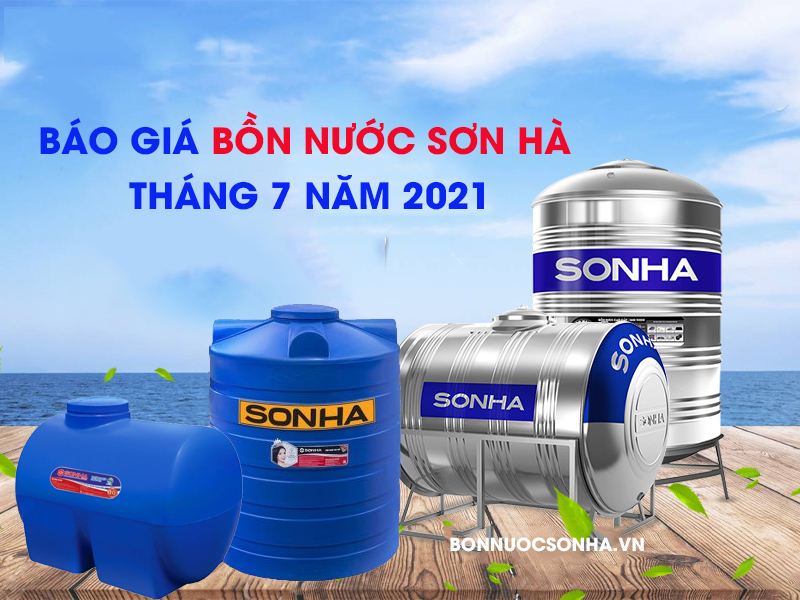 Báo giá bồn nước sơn hà tháng 7 năm 2021