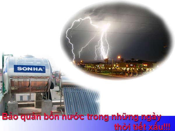 Bảo quản bồn nước trong điều kiện thời tiết xấu 