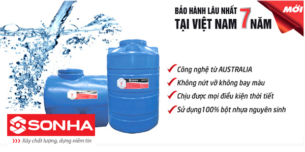 Bồn nhựa Sơn Hà được làm từ chất liệu gì