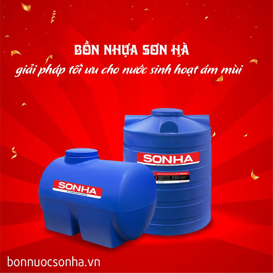 Bồn nhựa sơn hà giải pháp cho nước sinh hoạt ám mùi
