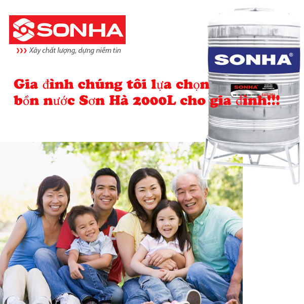 Bồn nước Sơn Hà 2000L - sản phẩm bán chạy nhất