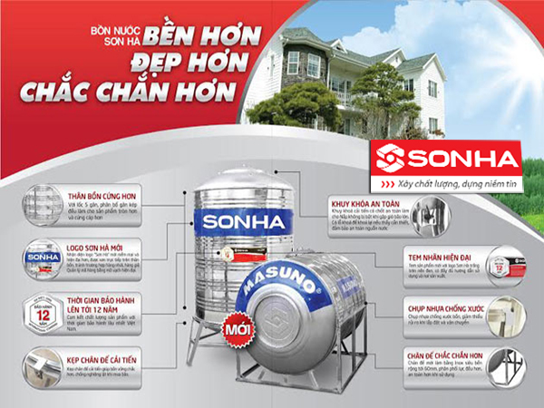 Bồn nước Sơn Hà chính hãng, giá rẻ nhất Bồn nước Sơn Hà chính hãng, giá rẻ nhất