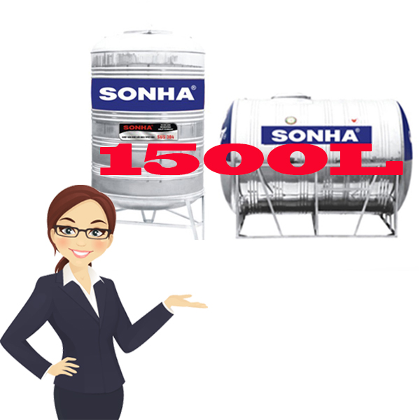 Kích thước của bồn nước inox Sơn Hà 1500L