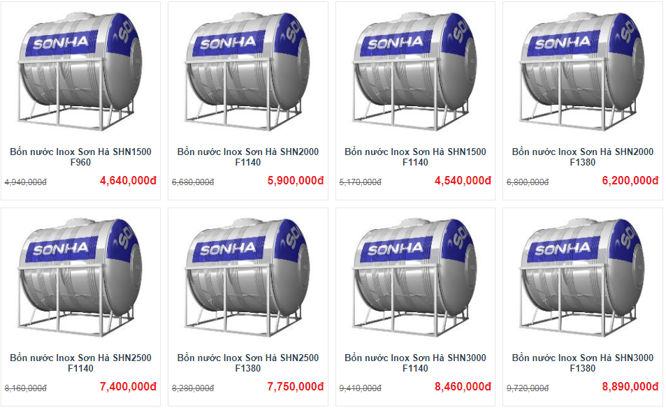 Báo giá bồn nước Sơn Hà 2000L mùa COVID-19