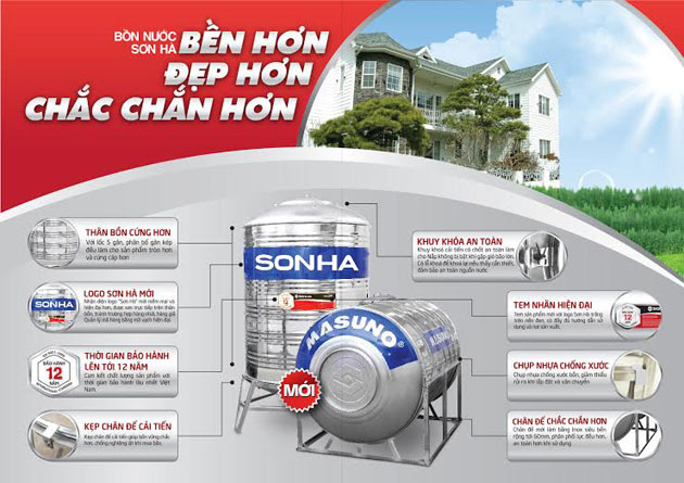 Bồn nước Sơn hà 3000L chất lượng chính hãng Bồn nước Sơn hà 3000L chất lượng chính hãng