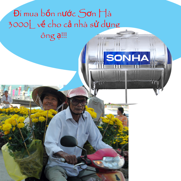 Bồn nước Sơn Hà 3000L phù hợp với mọi gia đình