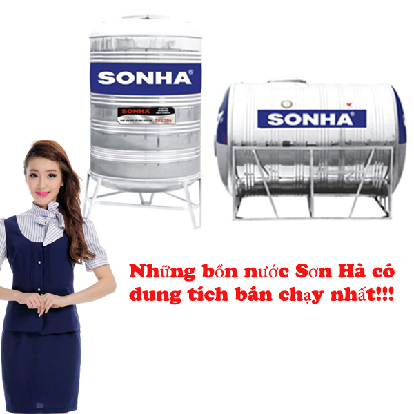 Bồn nước Sơn Hà dung tích nào đang được sử dụng nhiều nhất?
