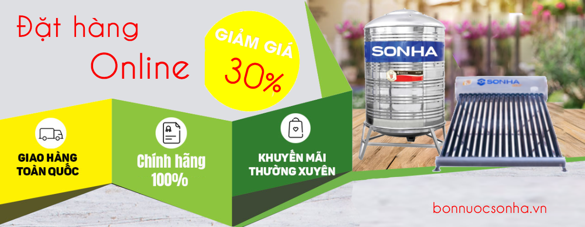 Mua Online bồn nước Sơn Hà khuyến mại Sốc lên tới 30%