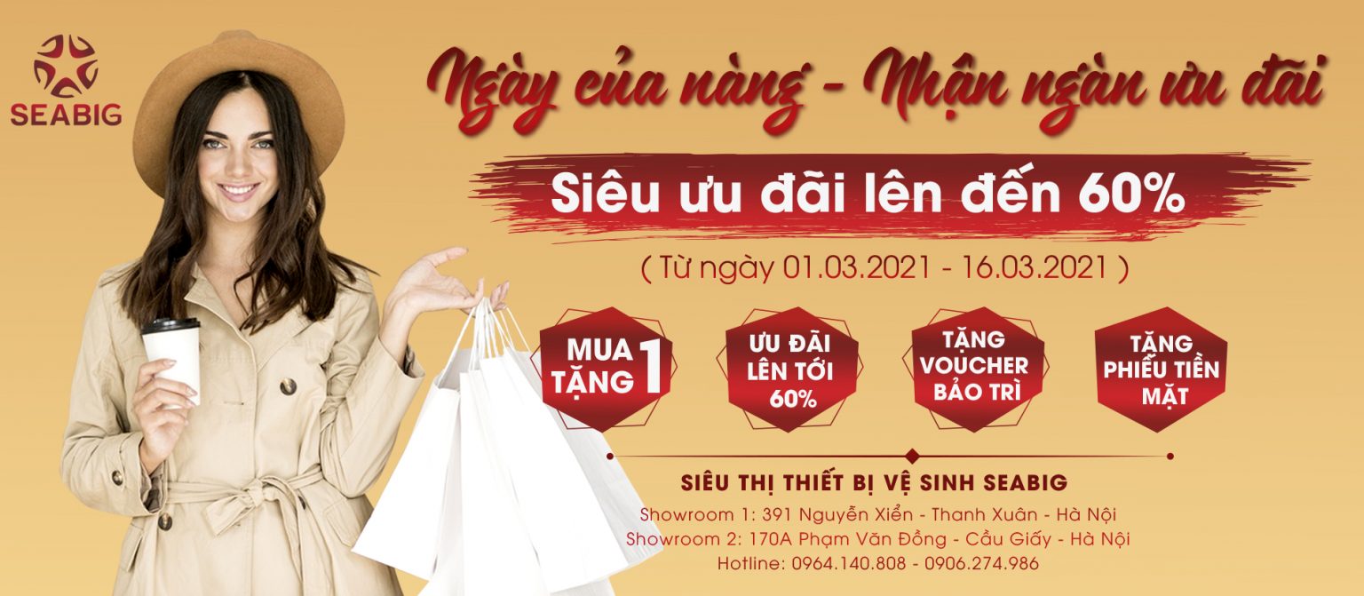 Showroom Bồn nước Sơn hà Seabig khuyến mại ưu đãi ngày 8-3