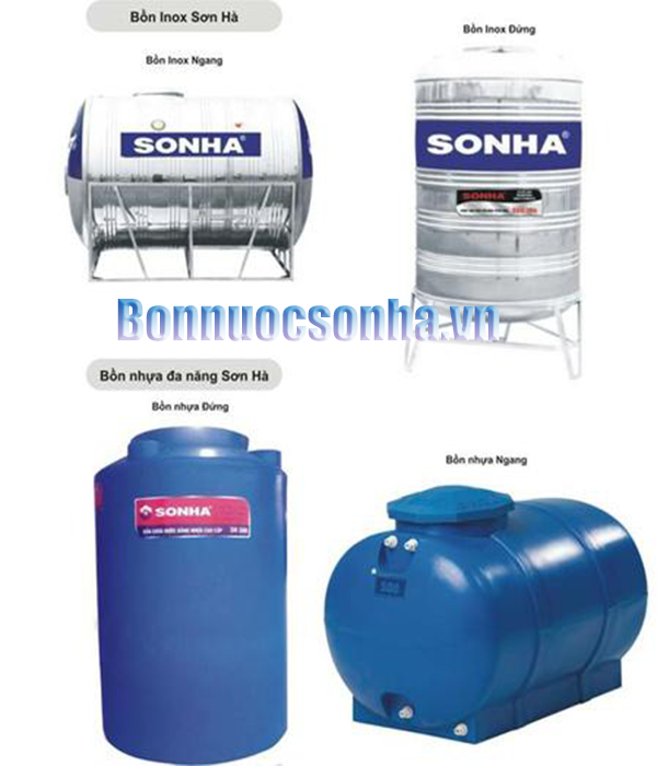 Gia đình bạn phù hợp với bồn nước Sơn Hà inox hay nhựa