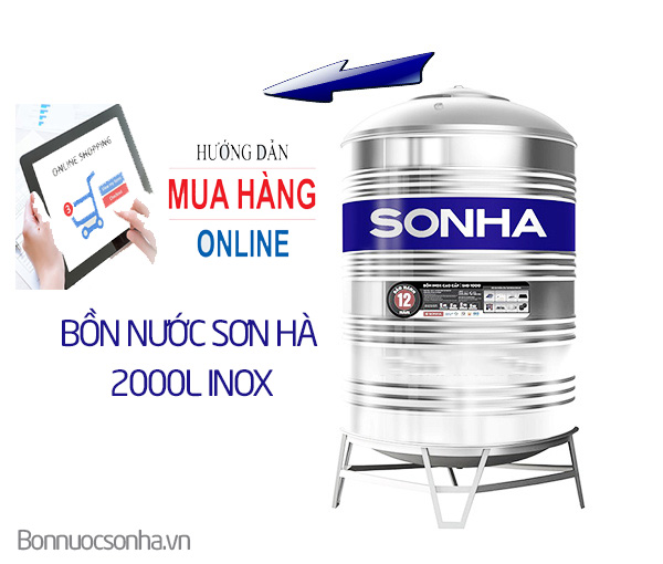 Các bước đặt mua bồn nước sơn hà 2000l inox online chính hãng