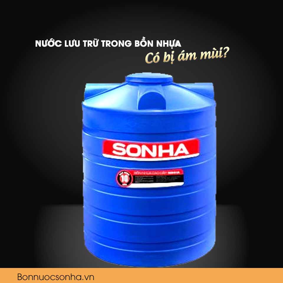 Nước dữ trữ trong bồn nhựa sơn hà có bị ám mùi không?