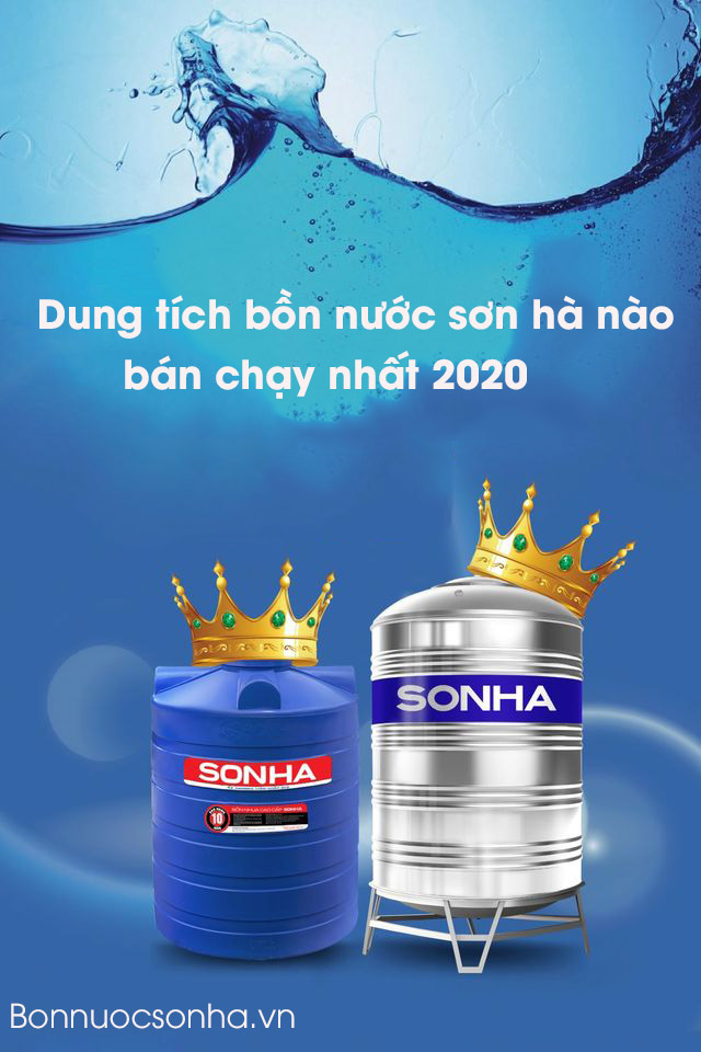 Dung tích bồn nước sơn hà nào bán chạy nhất 2020