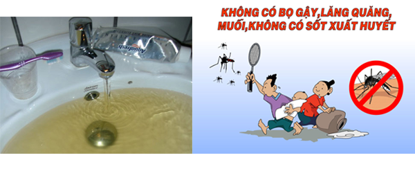 Giữ gìn vệ sinh nguồn nước sinh hoạt khỏi dich sốt xuất huyết
