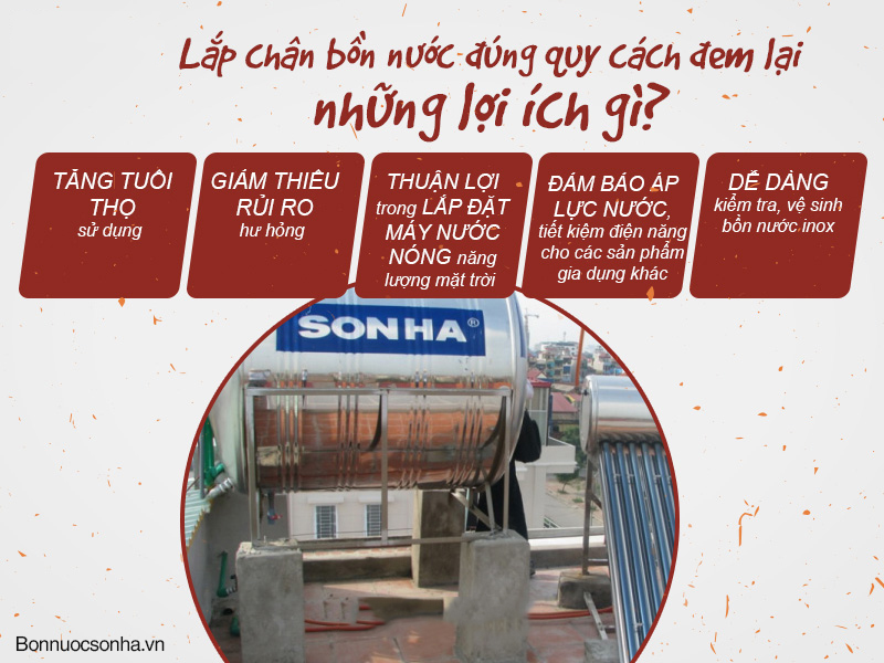 Lắp chân bồn nước đúng quy cách đem lại lợi ích gì?