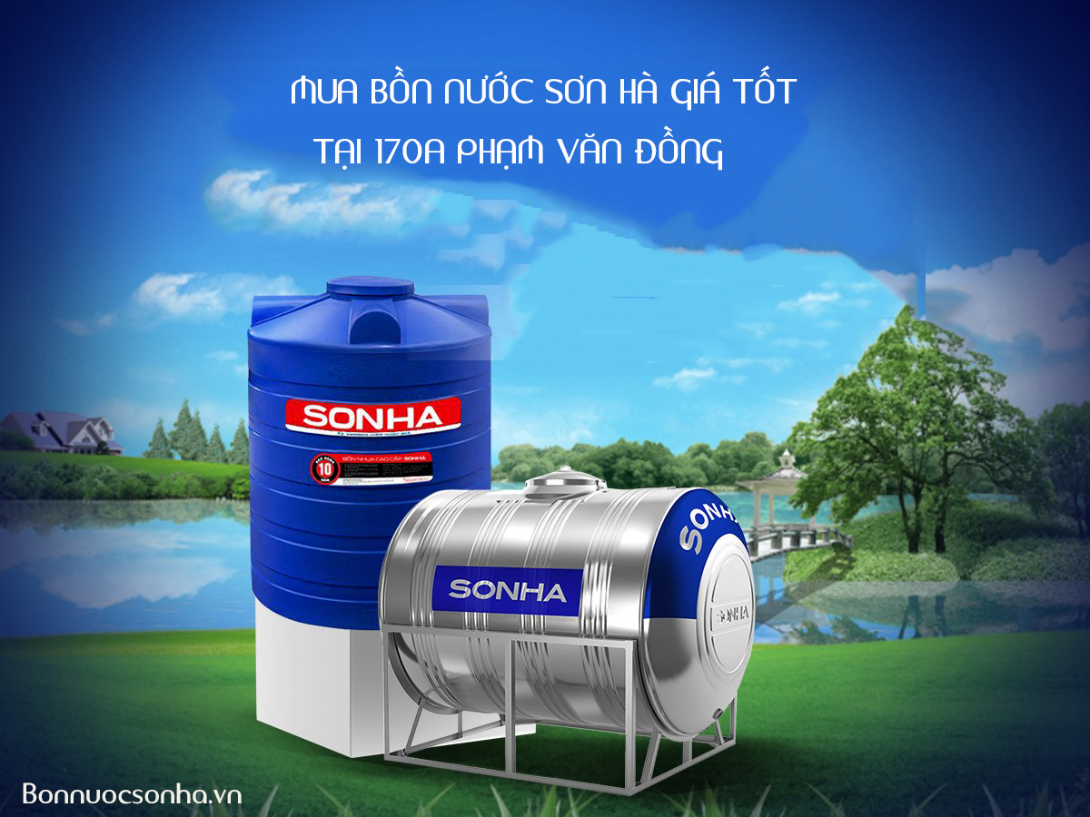 Mua bồn nước Sơn hà giá tốt tại 170A Phạm Văn Đồng