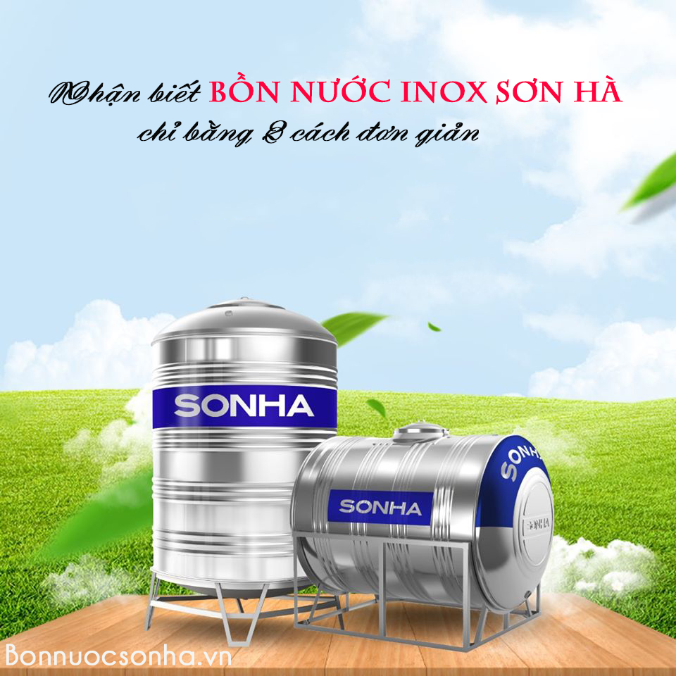 Nhận biết bồn nước inox sơn hà chỉ bằng 2 cách đơn giản
