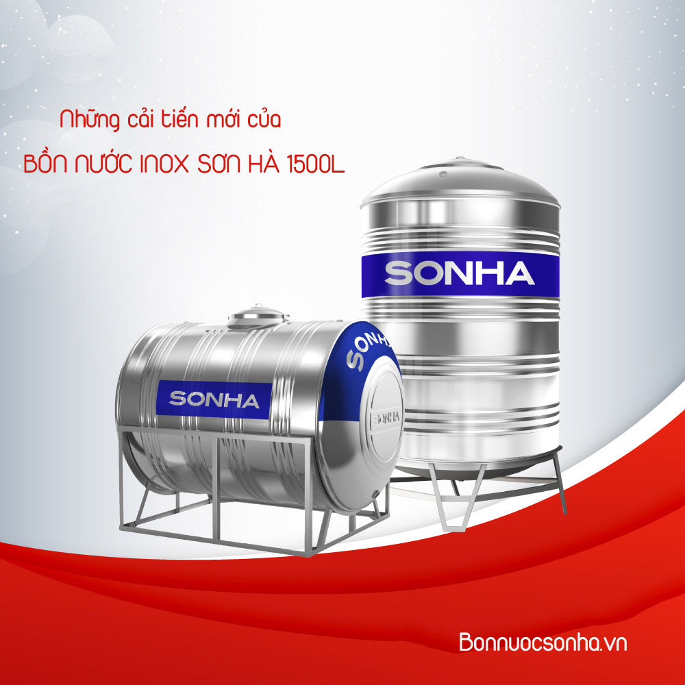 Những cải tiến mới của bồn nước Inox Sơn hà 1500l 