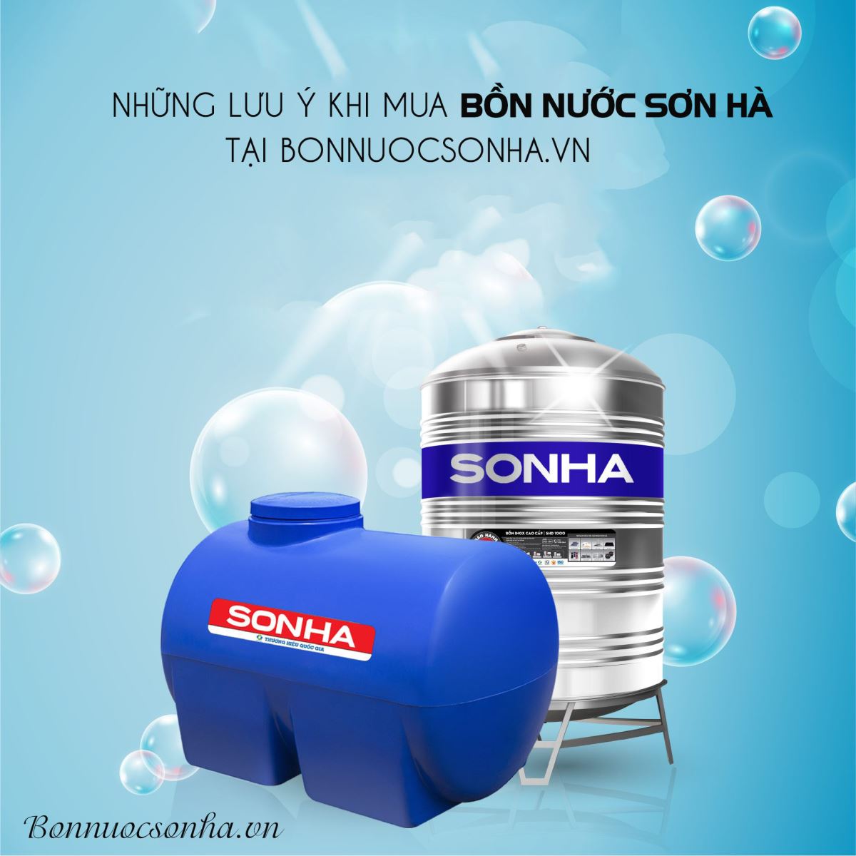 Những lưu ý khi mua bồn nước Sơn Hà tại bonnuocsonha.vn