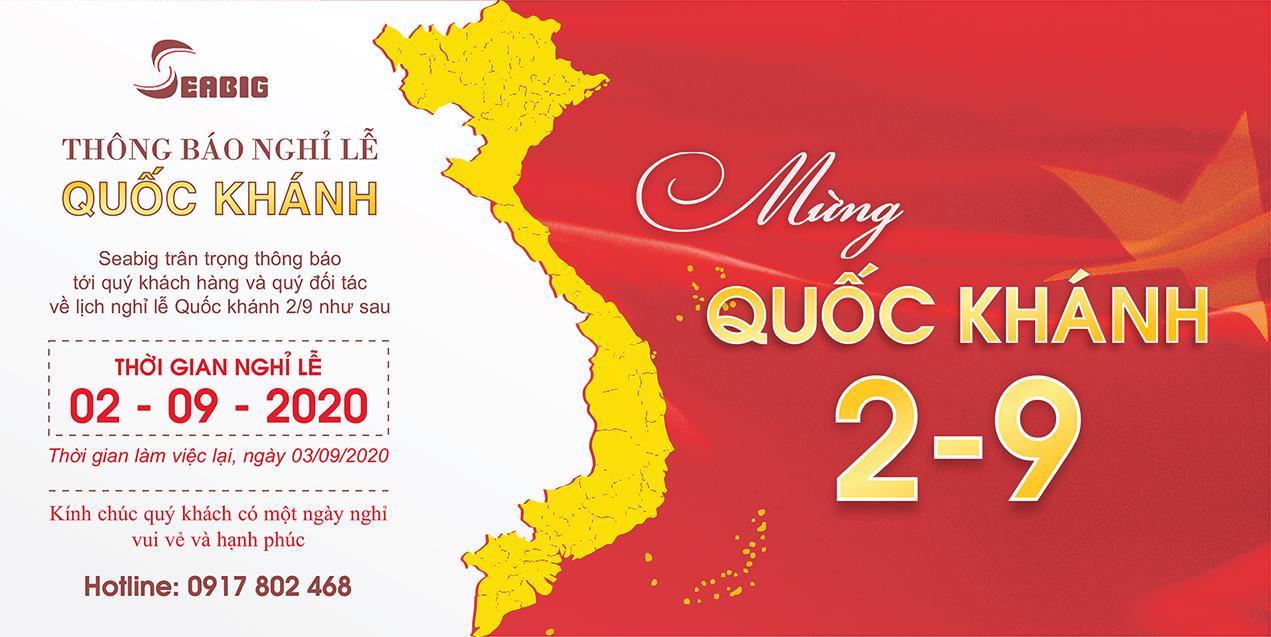 Showroom bồn nước SEABIG thông báo nghỉ lễ 2/9/2020