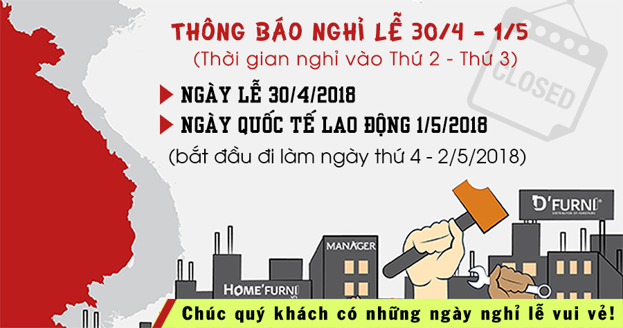 SEABIG: Thông báo lịch nghỉ lễ 30/4 -1/5 /2018
