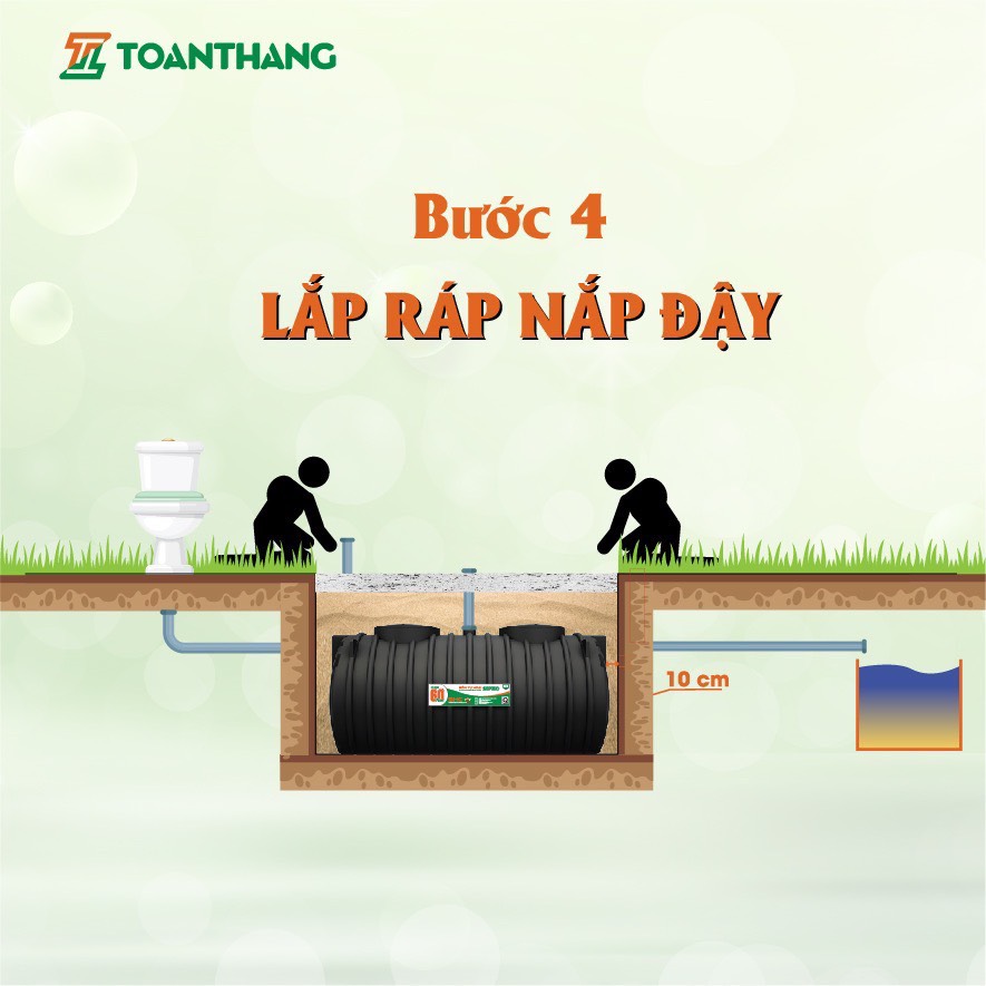 bước 4 lắp ráp nắp đậy
