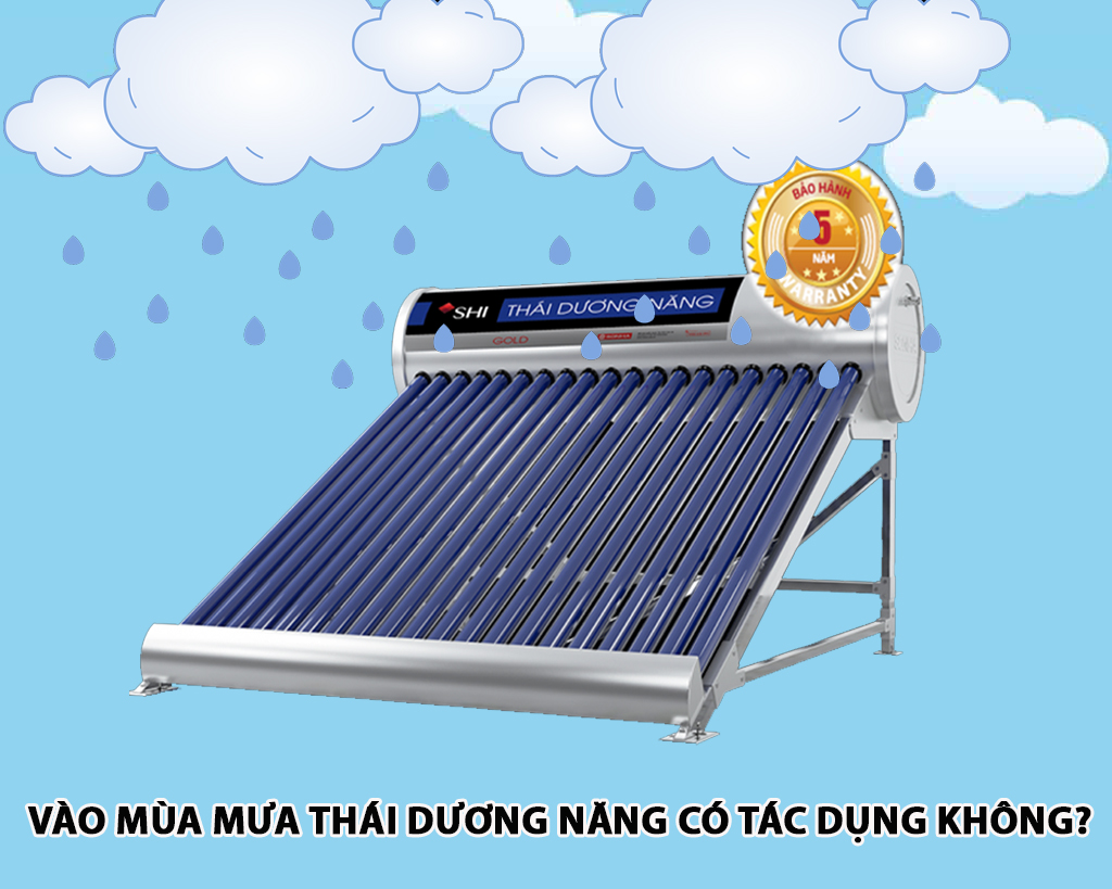 Vào mùa mưa thái dương năng có tác dụng không?