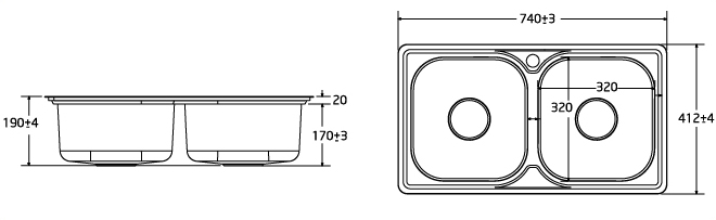 Chậu rửa 2 hố Sơn Hà S76