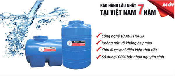 Bồn nhựa có ưu điểm không hấp thụ nhiều nhiệt độ môi trường do vậy nước trong bồn chứa không bị lạnh vào mùa đông và không bị nóng vào mùa hè