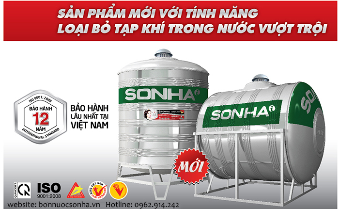 Ra mắt sản phẩm bồn nước Sơn Hà mới nhất năm 2016